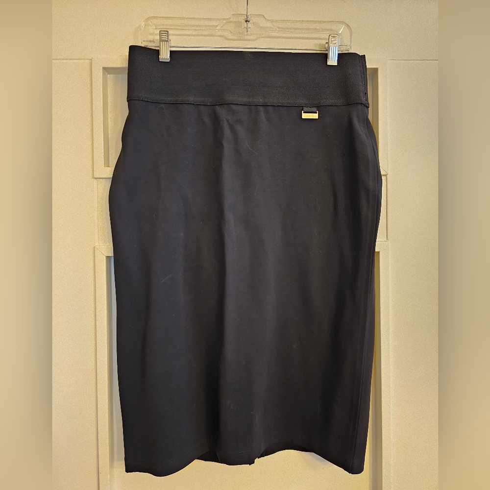 Calvin Klein Medium power stretch knee-length black skirt